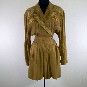 J. Harris embellished double-breasted romper Vintage